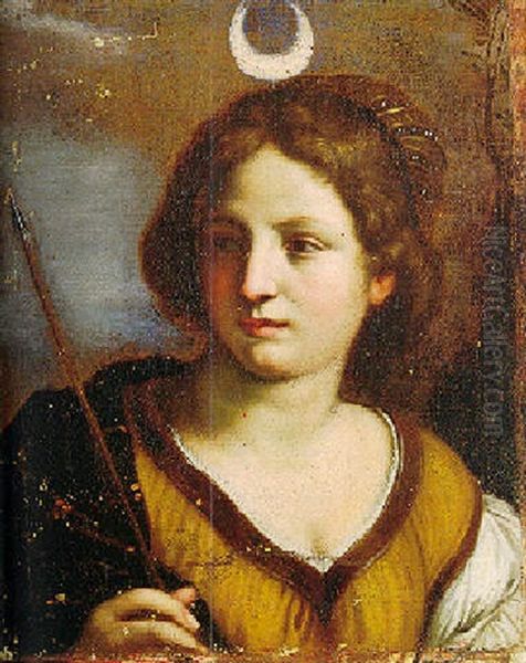 Diana Holding An Arrow Oil Painting by  Guercino