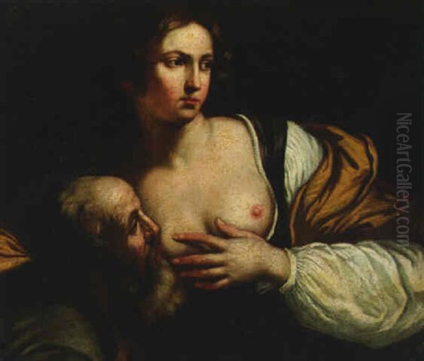 Roman Charity Oil Painting by  Guercino