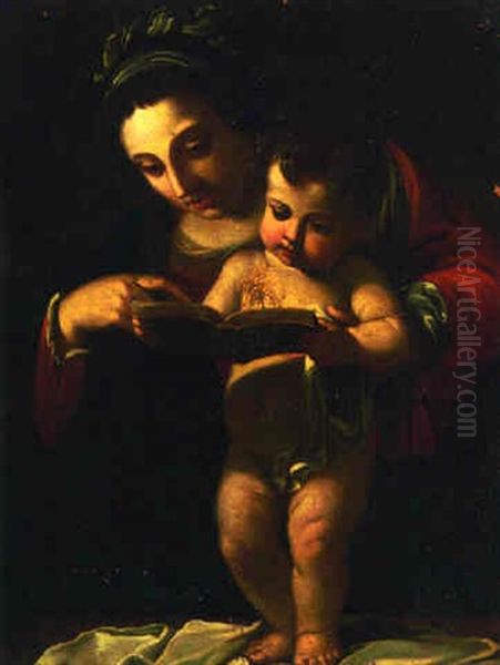 The Madonna And Child Oil Painting by  Guercino