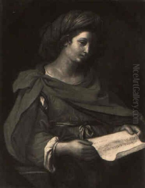 The Cumaen Sibyl Oil Painting by  Guercino