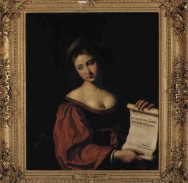 The Sybil Hellespontica Oil Painting by  Guercino