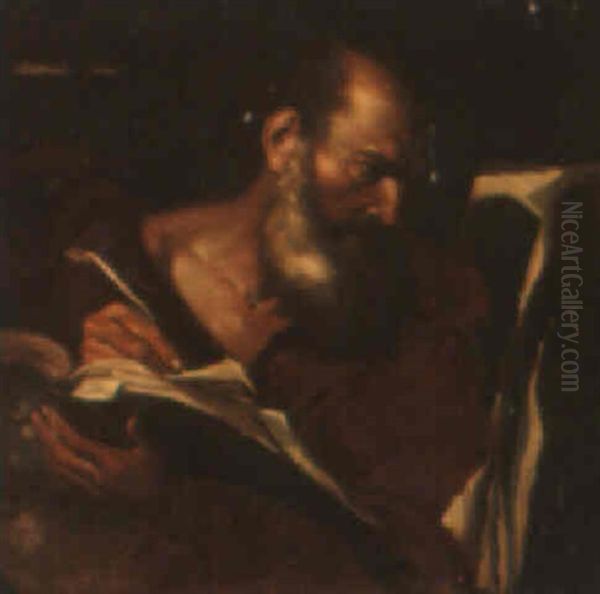 St. Matthew Oil Painting by  Guercino