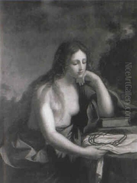 The Penitent Magdalen Oil Painting by  Guercino