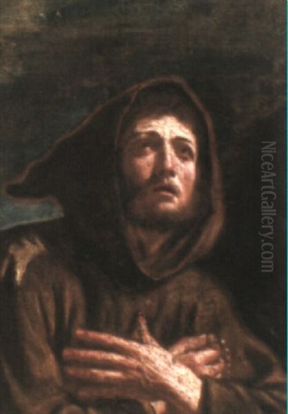 Saint Francis Oil Painting by  Guercino