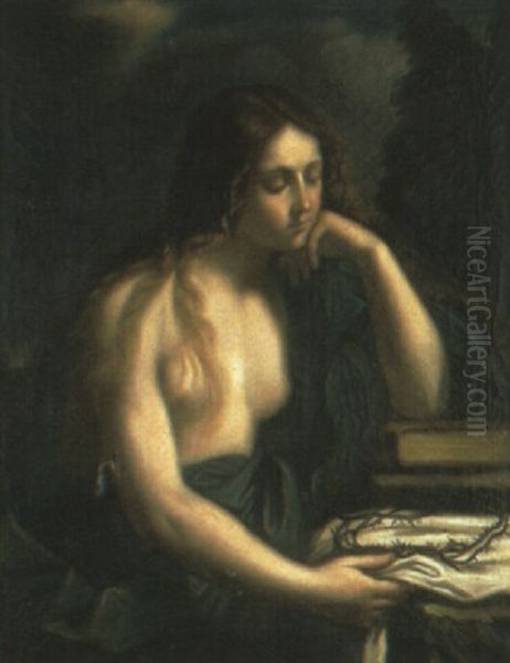 The Penitent Magdalen Oil Painting by  Guercino