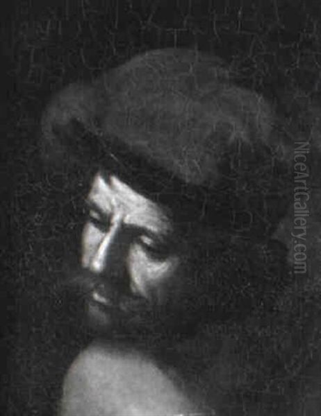 Man In A Red Cap Oil Painting by  Guercino