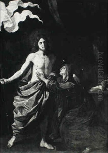 The Resurrected Christ Appearing To The Virgin Oil Painting by  Guercino