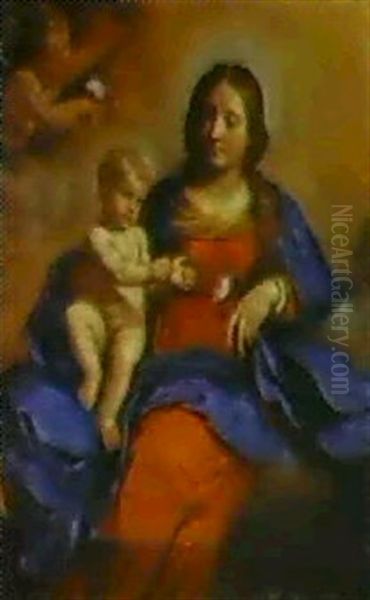 The Madonna And Child Oil Painting by  Guercino