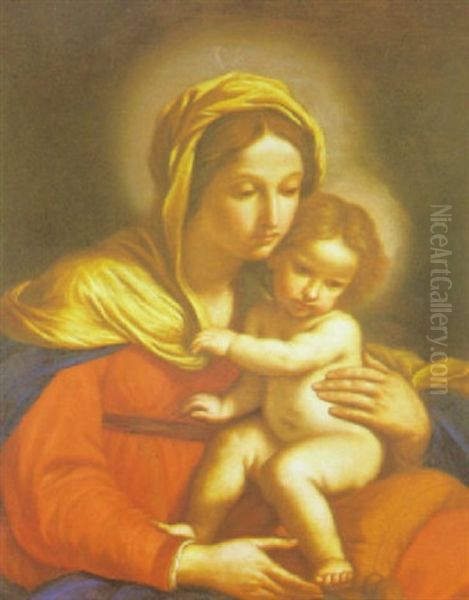 The Madonna And Child Oil Painting by  Guercino