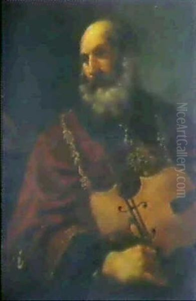 Koenig David Oil Painting by  Guercino