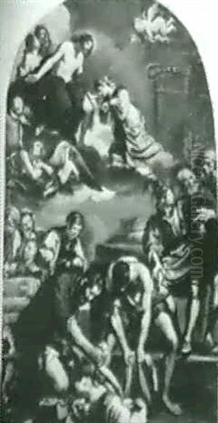 The Alterpiece Of Saint Petronilla Oil Painting by  Guercino