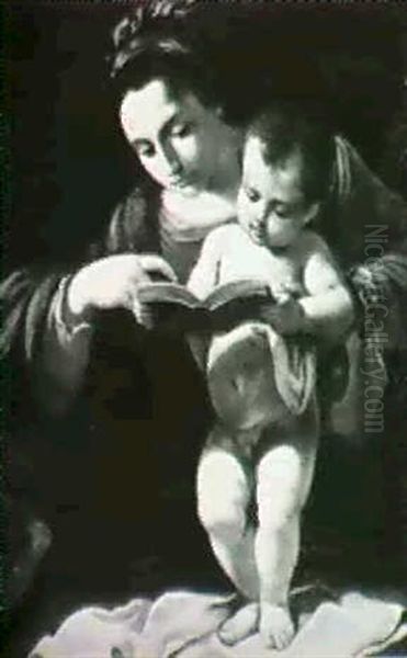 Madonna And Child by  Guercino