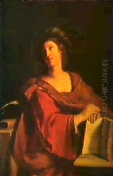 Die Sybilla Samia Oil Painting by  Guercino