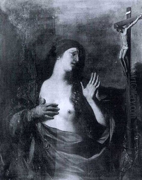 The Penitent Magdalene Oil Painting by  Guercino