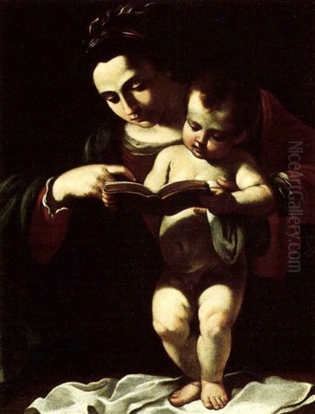 Madonna And Child Oil Painting by  Guercino