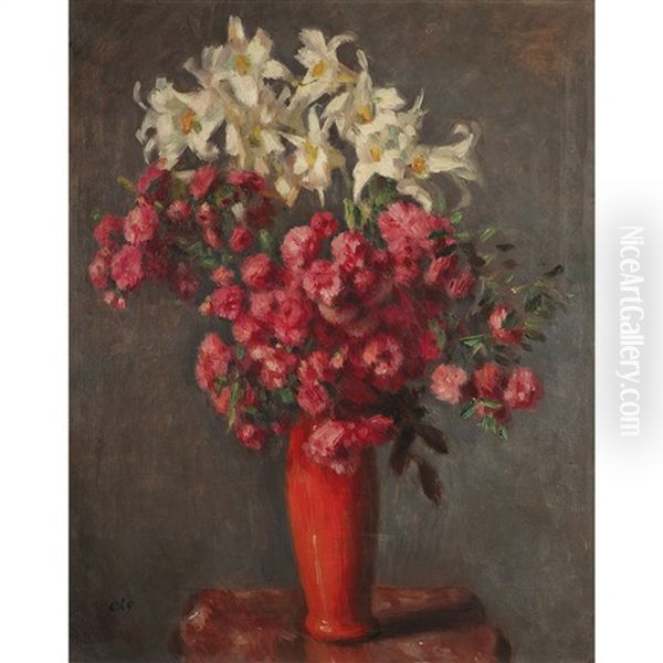 Vase De Fleurs, 1921 Oil Painting by Charles Francois Prosper Guerin