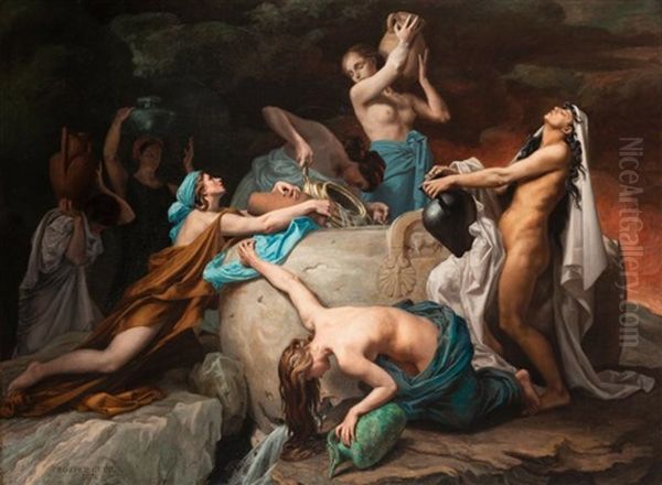 Le Tonneau Des Danaides Oil Painting by Charles Francois Prosper Guerin