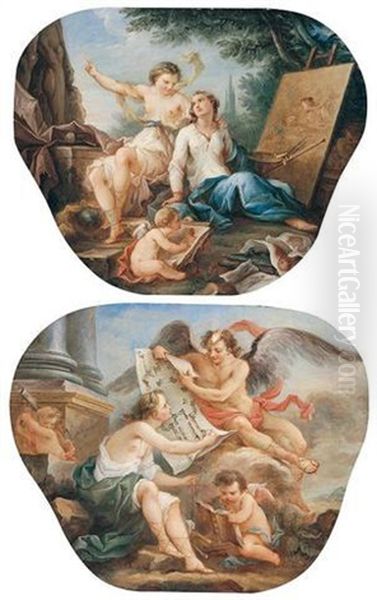 Allegory Of Painting Oil Painting by Francois Guerin