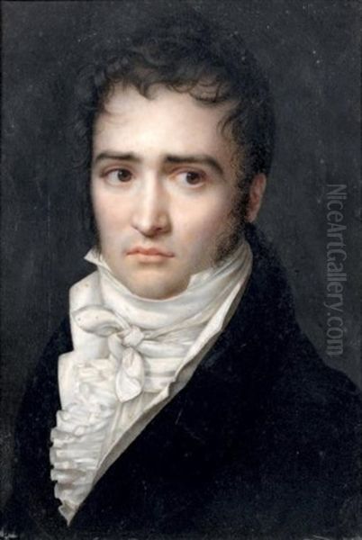 Portrait D'homme Au Jabot Oil Painting by Jean Urbain Guerin