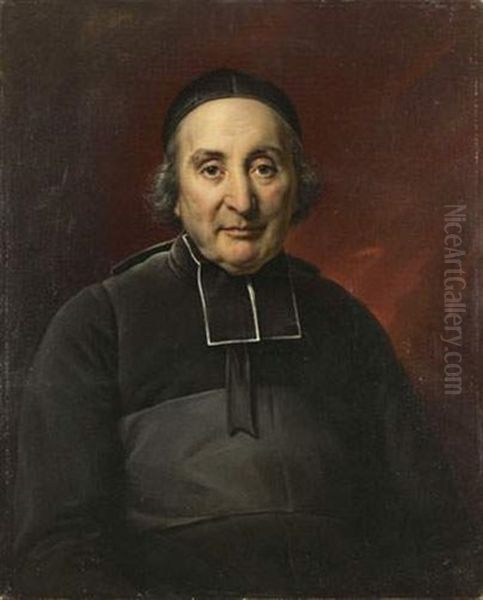 Portrait D'un Ecclesiastique Oil Painting by Paulin Jean Baptiste Guerin