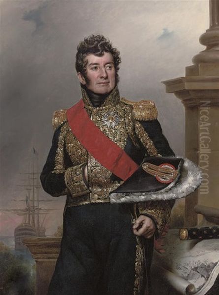 Portrait Of Comte Laurent-jean-francois Truguet, Admiral Of France Oil Painting by Paulin Jean Baptiste Guerin