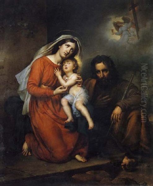 Sainte Famille Oil Painting by Paulin Jean Baptiste Guerin