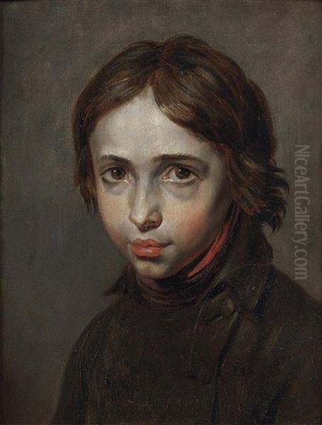 Jeune Garcon En Buste Oil Painting by Pierre Narcisse Guerin