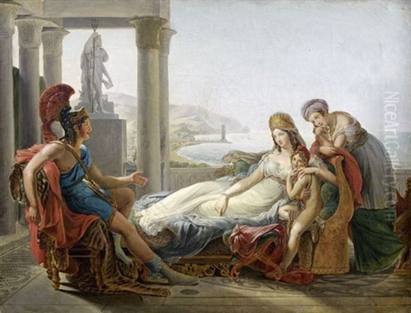 Enee Racontant A Didon Les Malheurs De Carthage Oil Painting by Pierre Narcisse Guerin