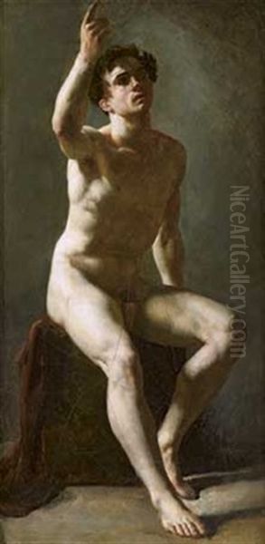 Academie D'homme Oil Painting by Pierre Narcisse Guerin