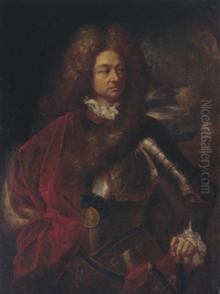 Portrait Of Colonel Albert Manuel Oil Painting by Antoine Guerra the Younger