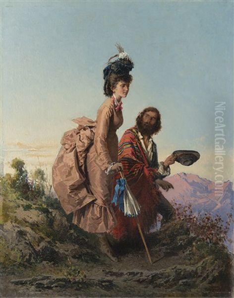 Ricchezza E Poverta Oil Painting by Giuseppe Puricelli Guerra