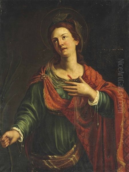 A Martyr Saint Oil Painting by Giovanni Francesco Guerrieri