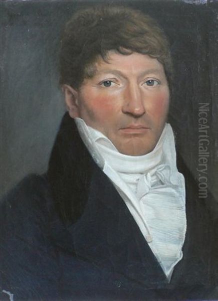 Portrait D'homme De Qualite Oil Painting by Francesco Guerrini