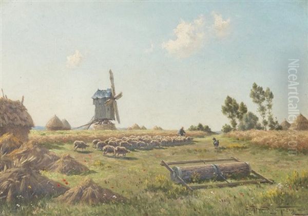 Moulin Champenois Oil Painting by Armand Guery