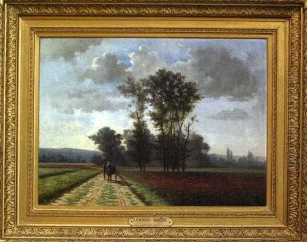 Les Coquelicots, Chemin Des Trois Fontaines Oil Painting by Armand Guery