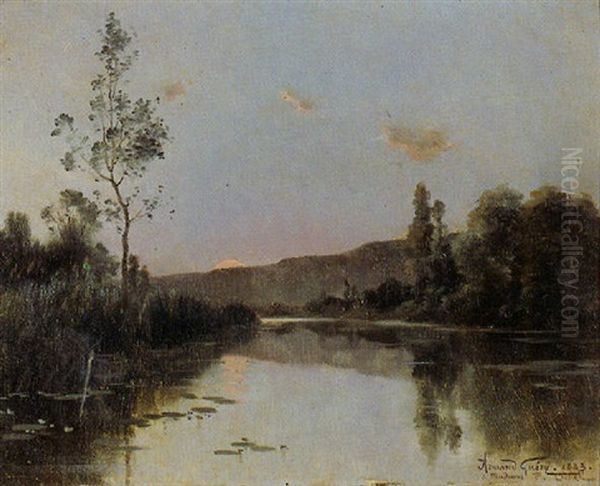 Coucher De Soleil Sur La Riviere Oil Painting by Armand Guery