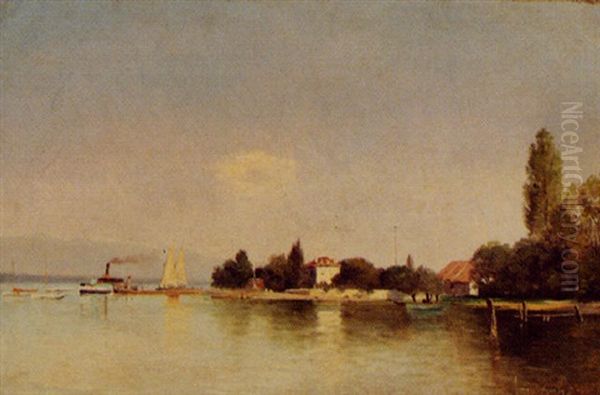 Lac De Geneve Oil Painting by Armand Guery