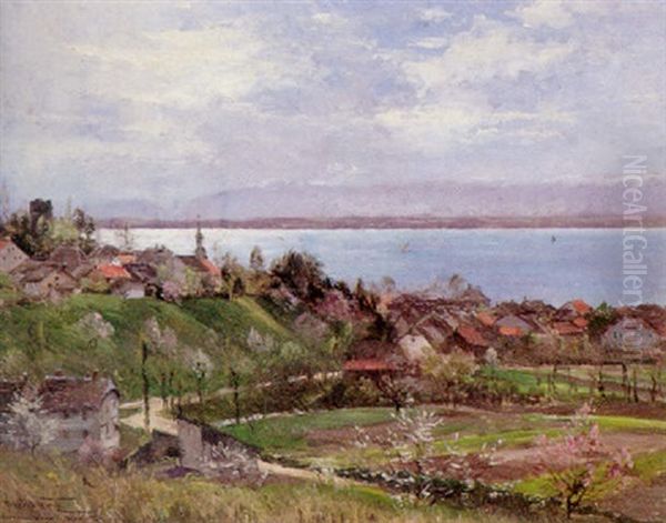 Hermance, Sur Le Lac De Geneve Oil Painting by Armand Guery