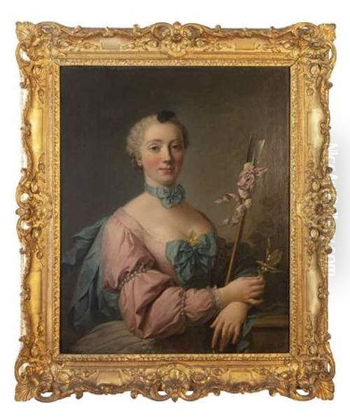 Portrait Dit De Rose Sablet De L'opera Oil Painting by Charles Etienne Gueslain