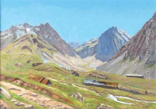 Villard D'arene Oil Painting by Laurent (Abbe) Guetal