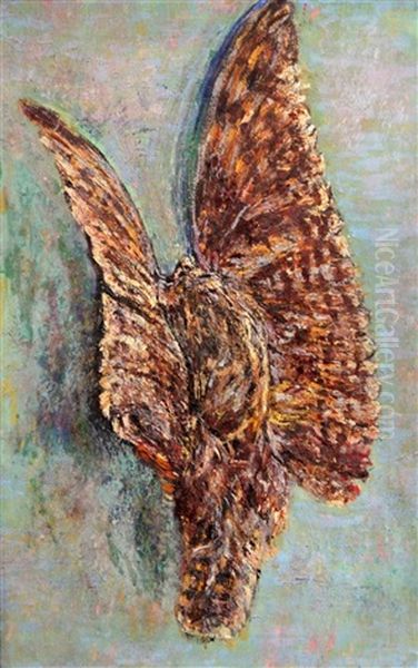 Moth Oil Painting by Alvaro Guevara