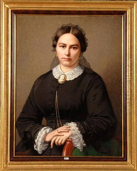 Portrait D'une Dame De Qualite by Egide Godfried Guffens