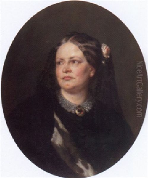 Frau Von Krazeisen Oil Painting by Carl Adolf Gugel