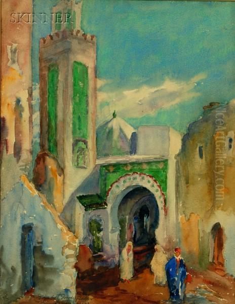 A Mosque In Tetuan Oil Painting by Elizabeth Gowdy Baker