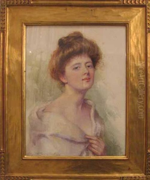 Portrait Of Young Woman Oil Painting by Elizabeth Gowdy Baker