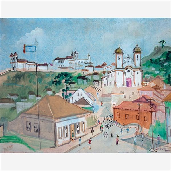 Ouro Preto Oil Painting by Alexandre Gaston Guignard