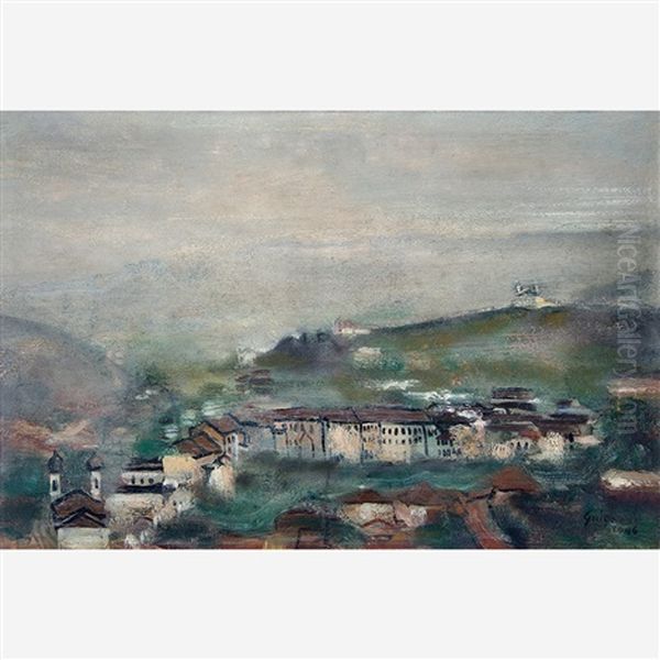 Ouro Preto Oil Painting by Alexandre Gaston Guignard