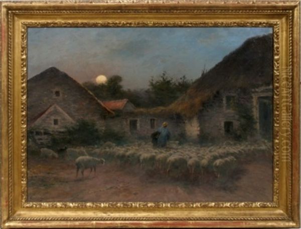 Return Of The Cattle Oil Painting by Alexandre Gaston Guignard