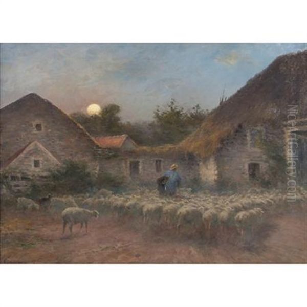 Rentree Au Bercail Oil Painting by Alexandre Gaston Guignard