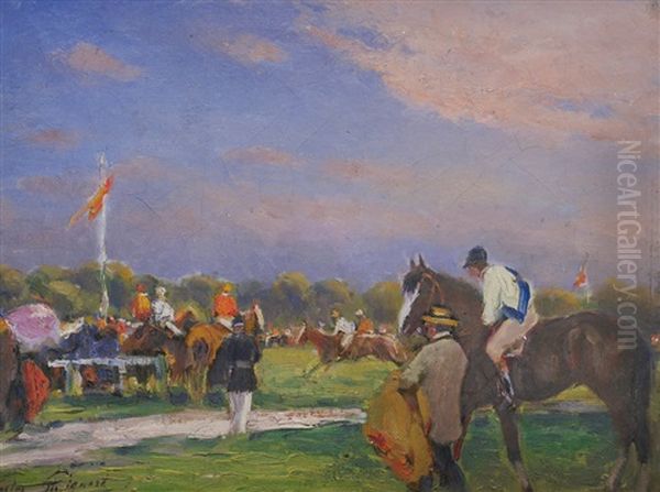 Les Preparatifs Pour La Course Oil Painting by Alexandre Gaston Guignard